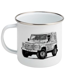 Land Rover Defender Enamel Camping Mug