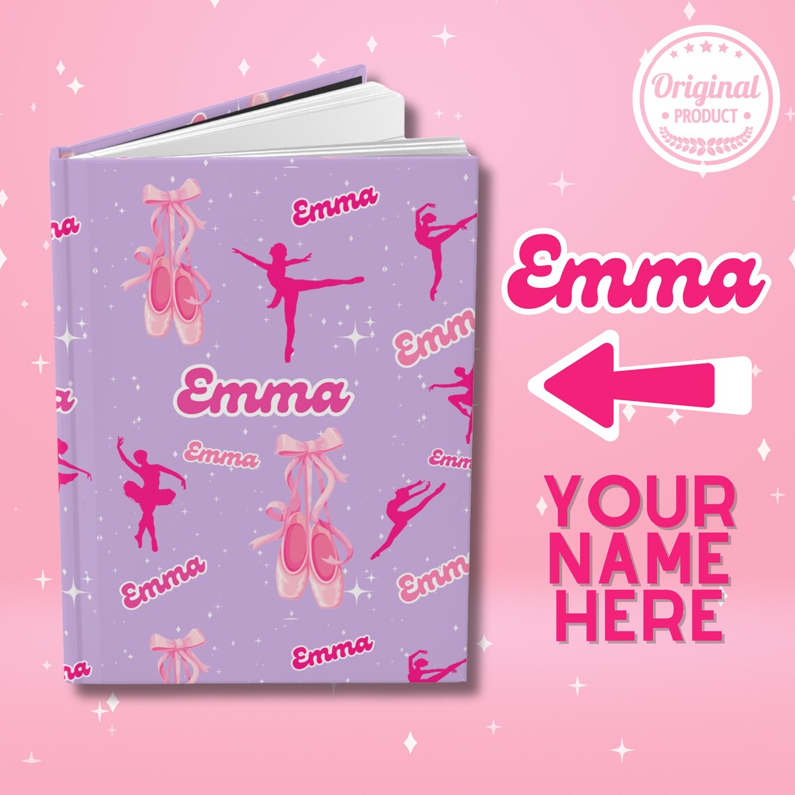 Ballerina Journal Custom Ballet Notebook for Her Dance Lesson Notes for ...