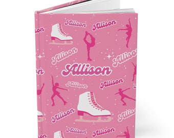 Figure Skating Journal Personalized Ice Skating Notebook Lesson Notes For Skaters Practice Book Figure Skating Gift Personalized Journal