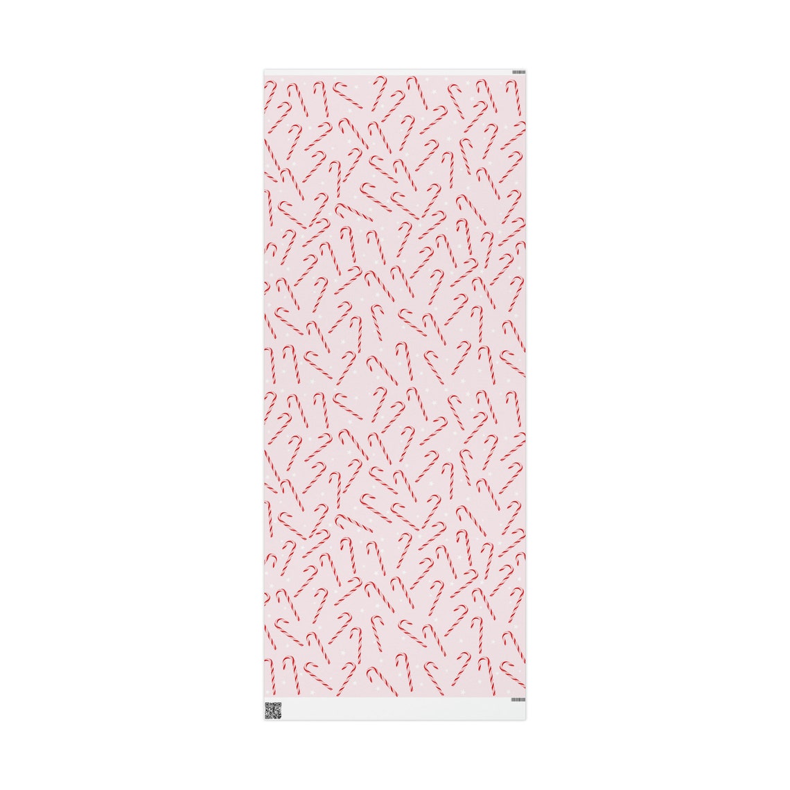 Pink Candy Cane Gift Wrap, Christmas Wrapping Paper, Holiday Gift Wrap ...