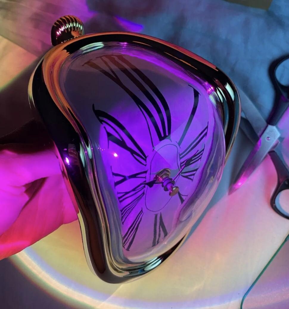 Artsy Melting Clock Statement Room Decor Piece Salvador Dali Melting