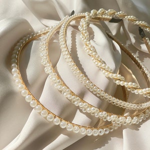 Handmade Pearl Bridal Headband: Wedding Hair Accessory