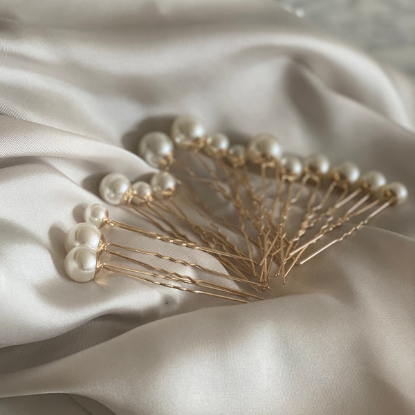 Wedding Pearl hair pins set of 15