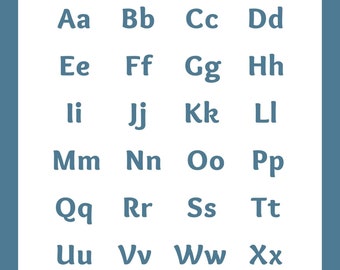 Simple Alphabet Chart - Download PDF