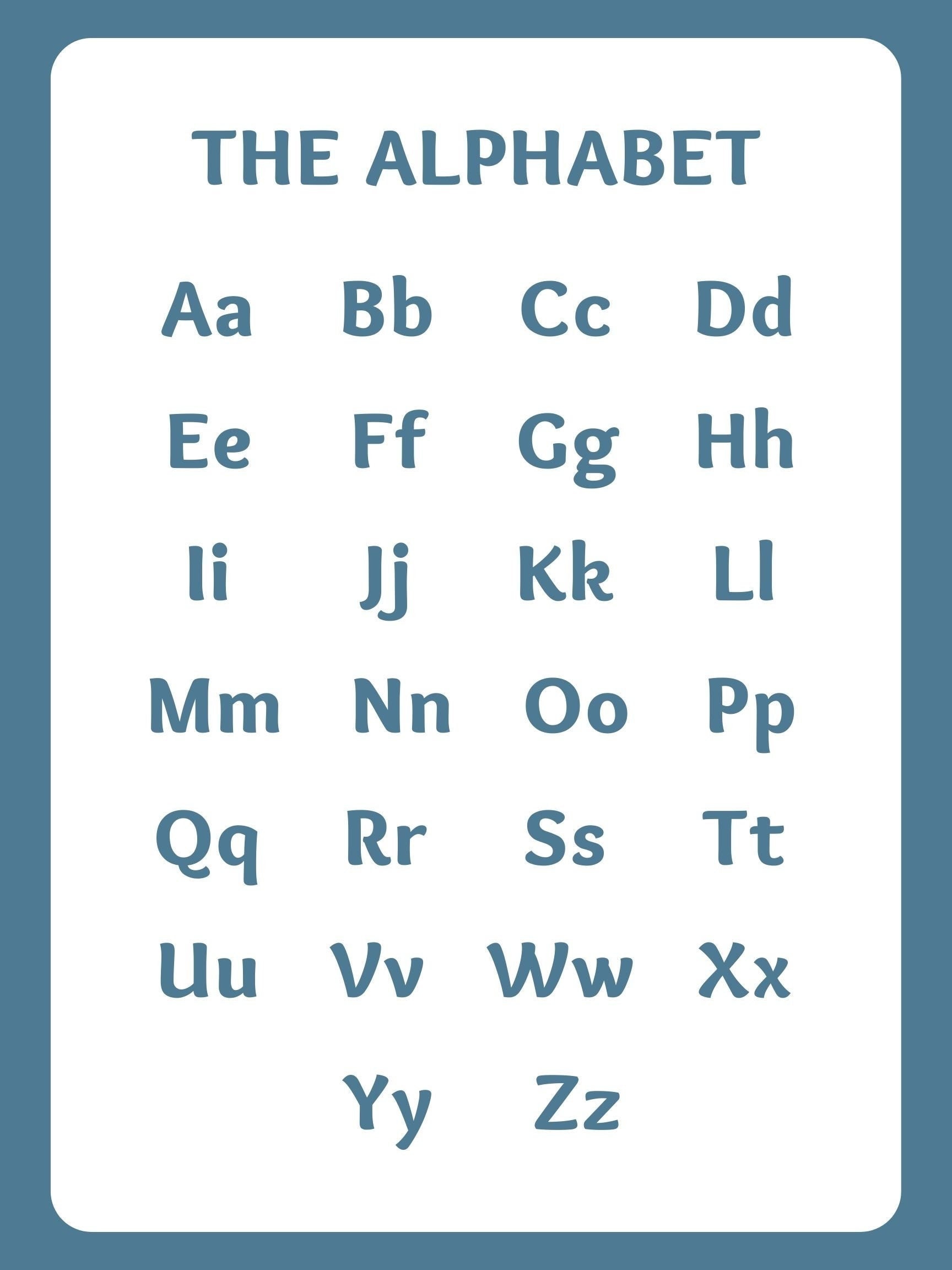 alphabet chart