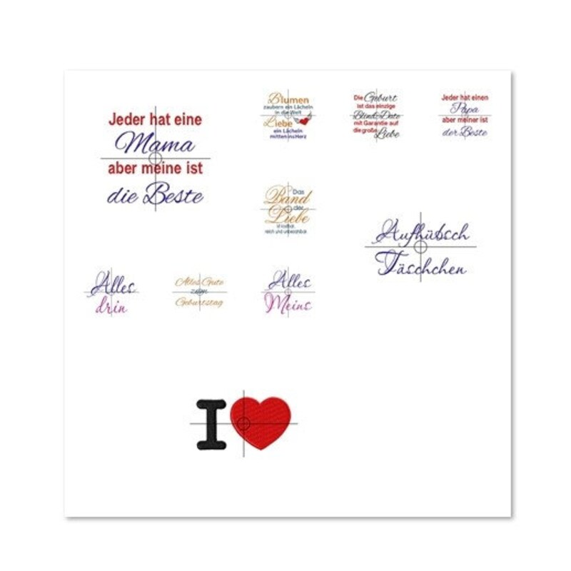 Stickdatei sprüche Etsy.de