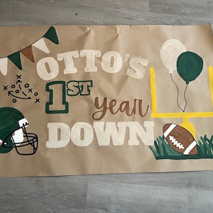 First down  custom birthday banner
