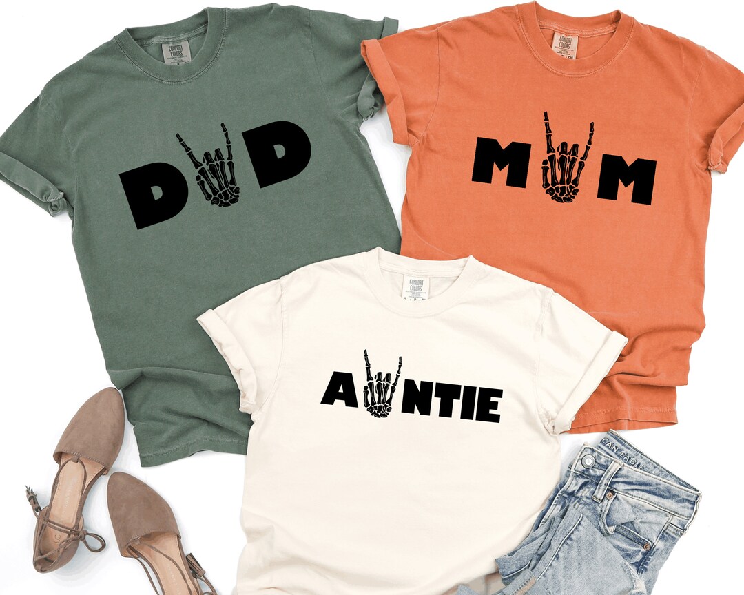 Comfort Colors Mom and Dad Halloween Shirtsskeleton Halloween Etsy