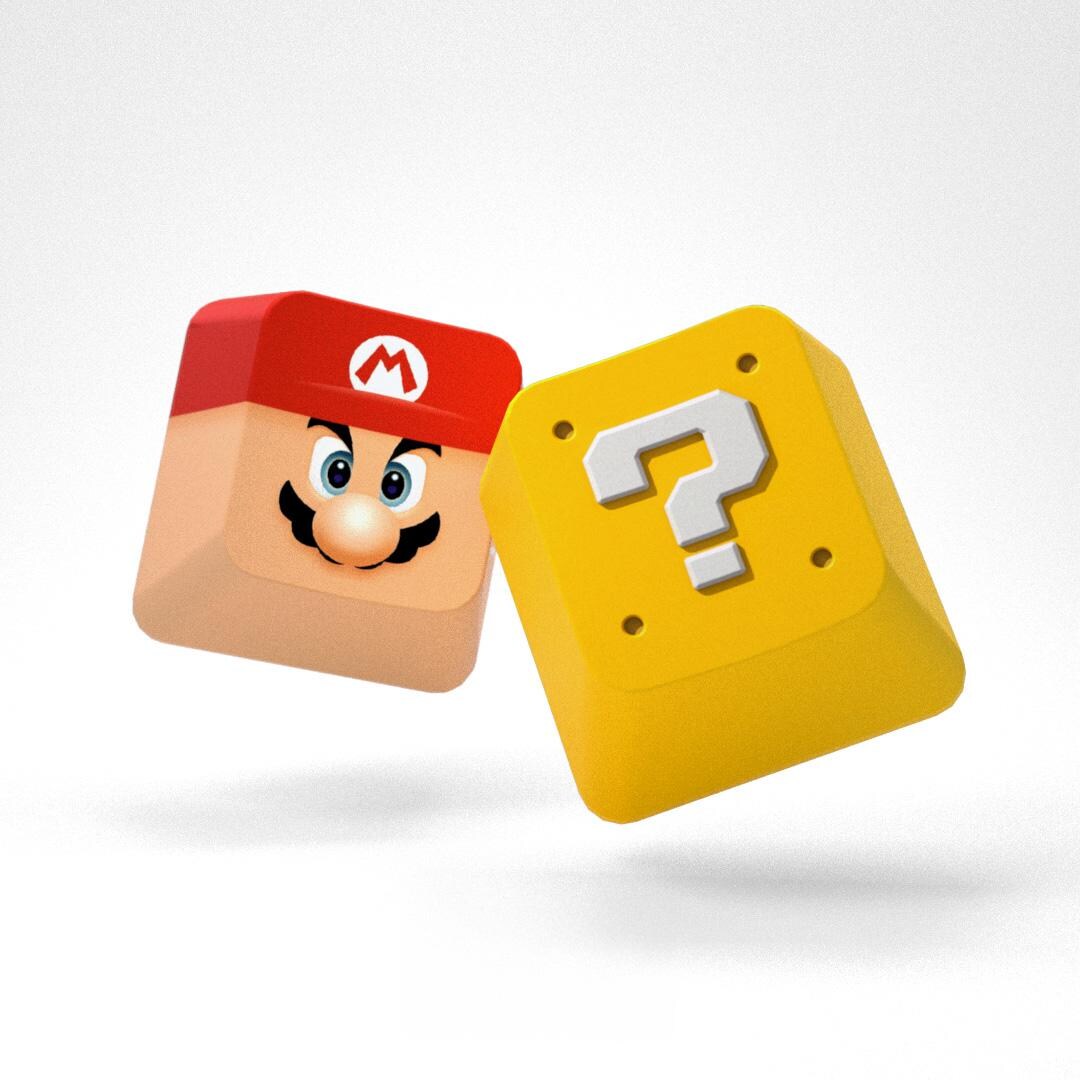 MARIO Keycaps // Custom Dye-sub Cherry MX R4 top Rows Keycap for ...