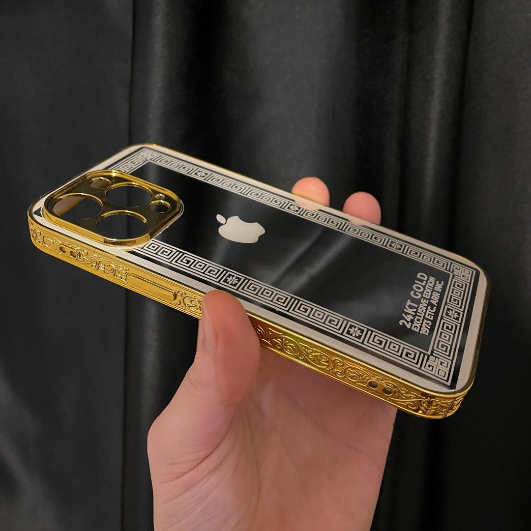 Apple Case Inside Custom Apple Logo Gold and Silver Design iPhone Case / All iPhone ...
