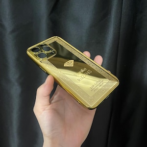Customizable Diamond Gold Design iPhone Case / Personalized Gold Case / Gold Diamond iPhone Case / iPhone 16 Series and All iPhone Case