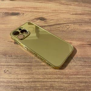 Customizable Gold Design iPhone Case / All iPhone Models / Gold Embroidered iPhone Case / iPhone 11-12-13-14-15-16 Series