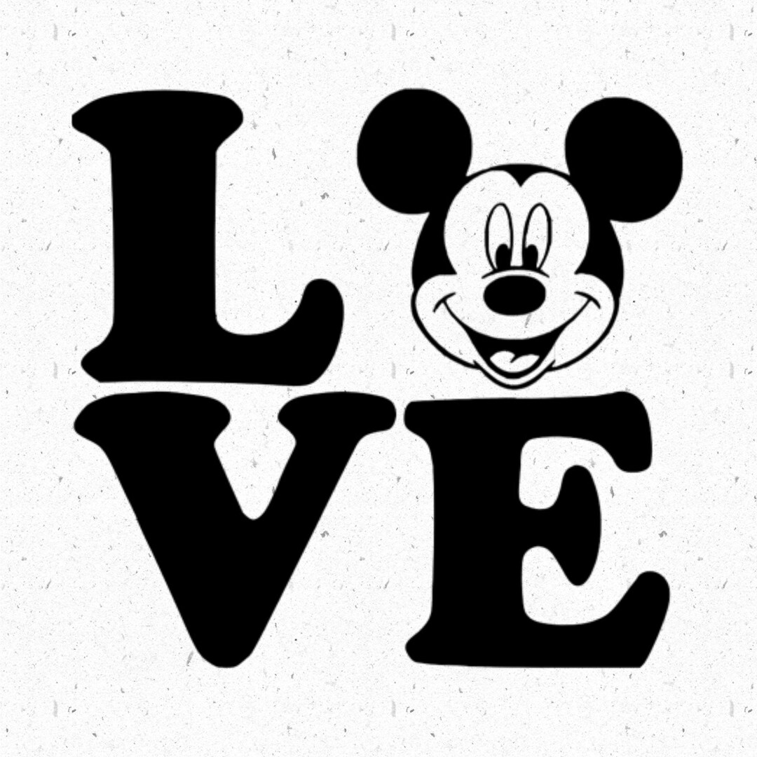 Mickey Mouse Love Decal Mickey Mouse Decal Love Decal Etsy