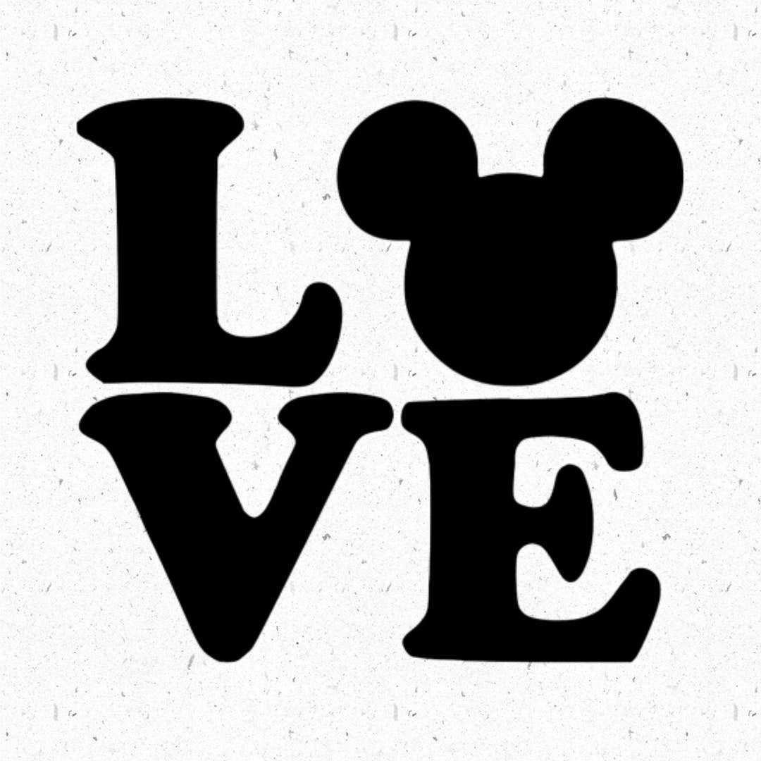 Mickey Mouse Love Decal Mickey Mouse Decal Love Decal Etsy