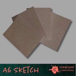 A6 Kraft Notizbuchhülle blanko Notizbuch - Refill mit weißem Papier - 24 Blatt/48 Seite