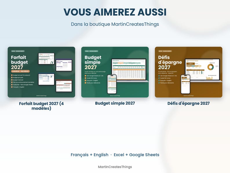 Monthly Budget 2027 Spreadsheet Excel & Google Sheets | 12 Months ...