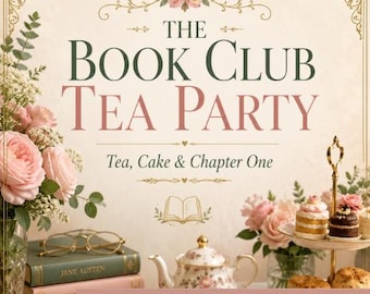 Book Club Tea Party Guide | Book Club Kit with Themed Tables, Menus, Discussion Cards (Instant Download)