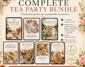 Complete Tea Party Hosting Bundle | 7 Guides, Cookbook (Digital Download)