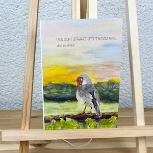 Trauerkarte "Dein Licht strahlt jetzt woanders... aber es strahlt"   sehr gefühlvolle Beileidskarte, wenn Worte schwer fallen