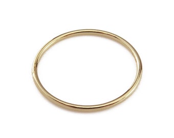 Super Slim 14k Gold Fill Stacking Ring | Smooth Finish | Minimalist Stackable Jewellery