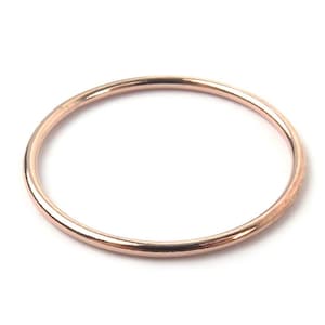 Super Slim 14k Rose Gold Fill Stacking Ring | Smooth Finish | Minimalist Stackable Jewellery