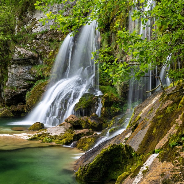 Poster, Leinwand, Fotografie, Wandkunst, Slowenien, Virje-Wasserfall,