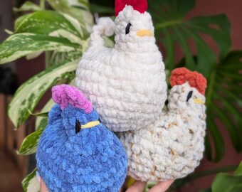 Crochet Chicken Hen - Handmade Plush Stardew Valley Inspired Chicken