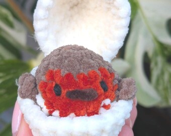 Crochet Hatching Robin Chick Plush – Handmade Bird Lover Gift (UKCA Tested)