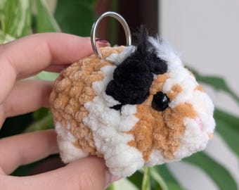 Custom Crochet Guinea Pig Keyring: Personalised Cavy Gift