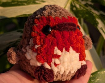 Crochet Robin Plushie: Handmade Chenille Bird Keepsake (UKCA Approved)