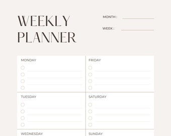 Digital Weekly Planner