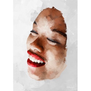 Umarme die Positivität. Digitale Illustration strahlenden Smileys. Instant Download - Perfekt um Fröhlichkeit zu verbreiten