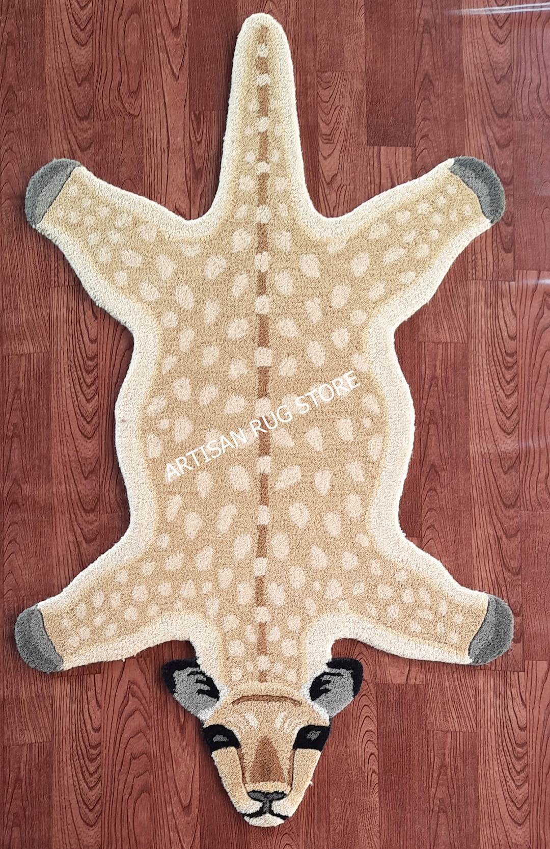 Handmade Tufted Deer Skin Rug Animals Print Rug Kids Rug Etsy