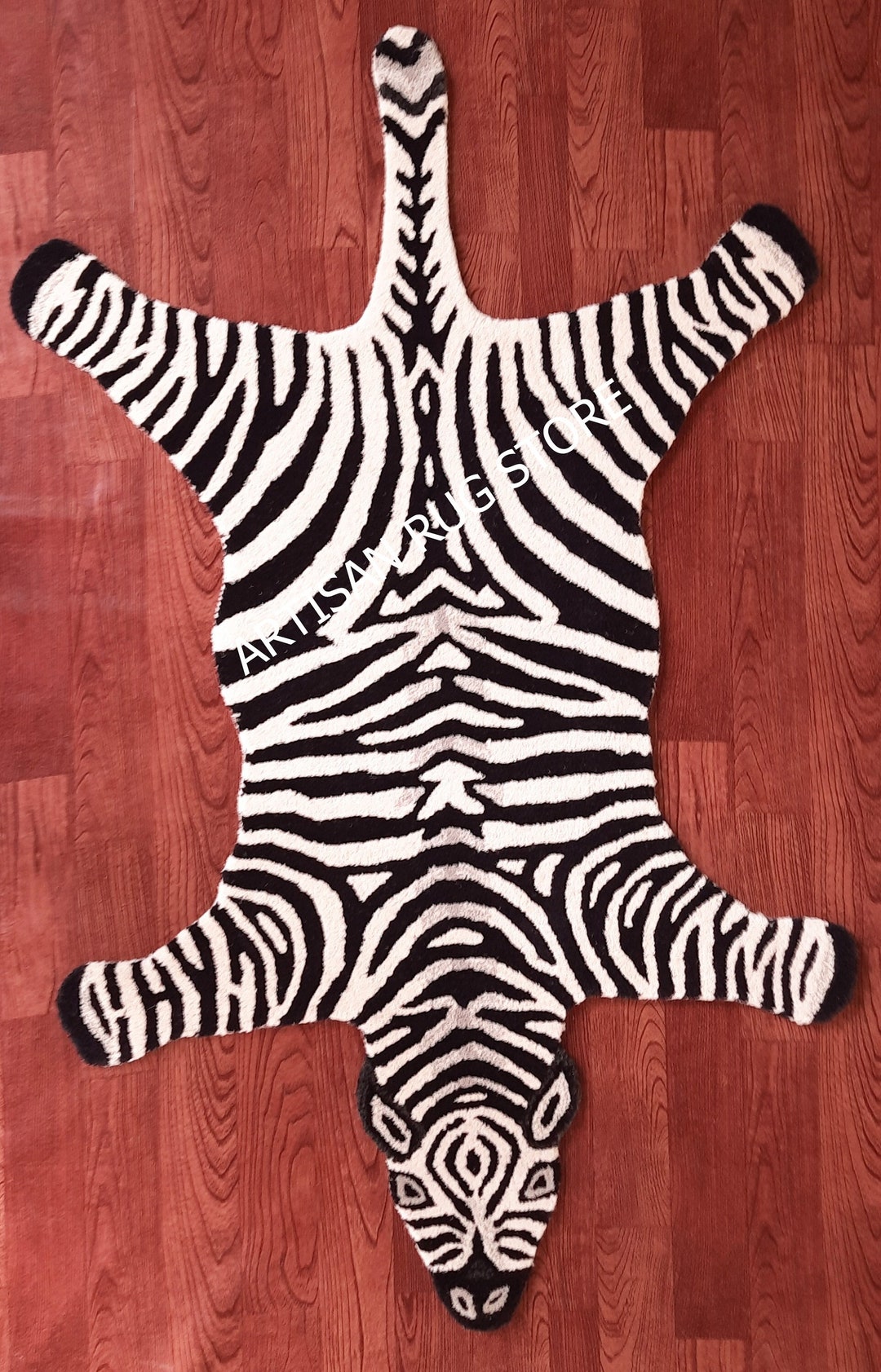 Handmade Zebra Rug Black & White Color Modern Style Hand Etsy