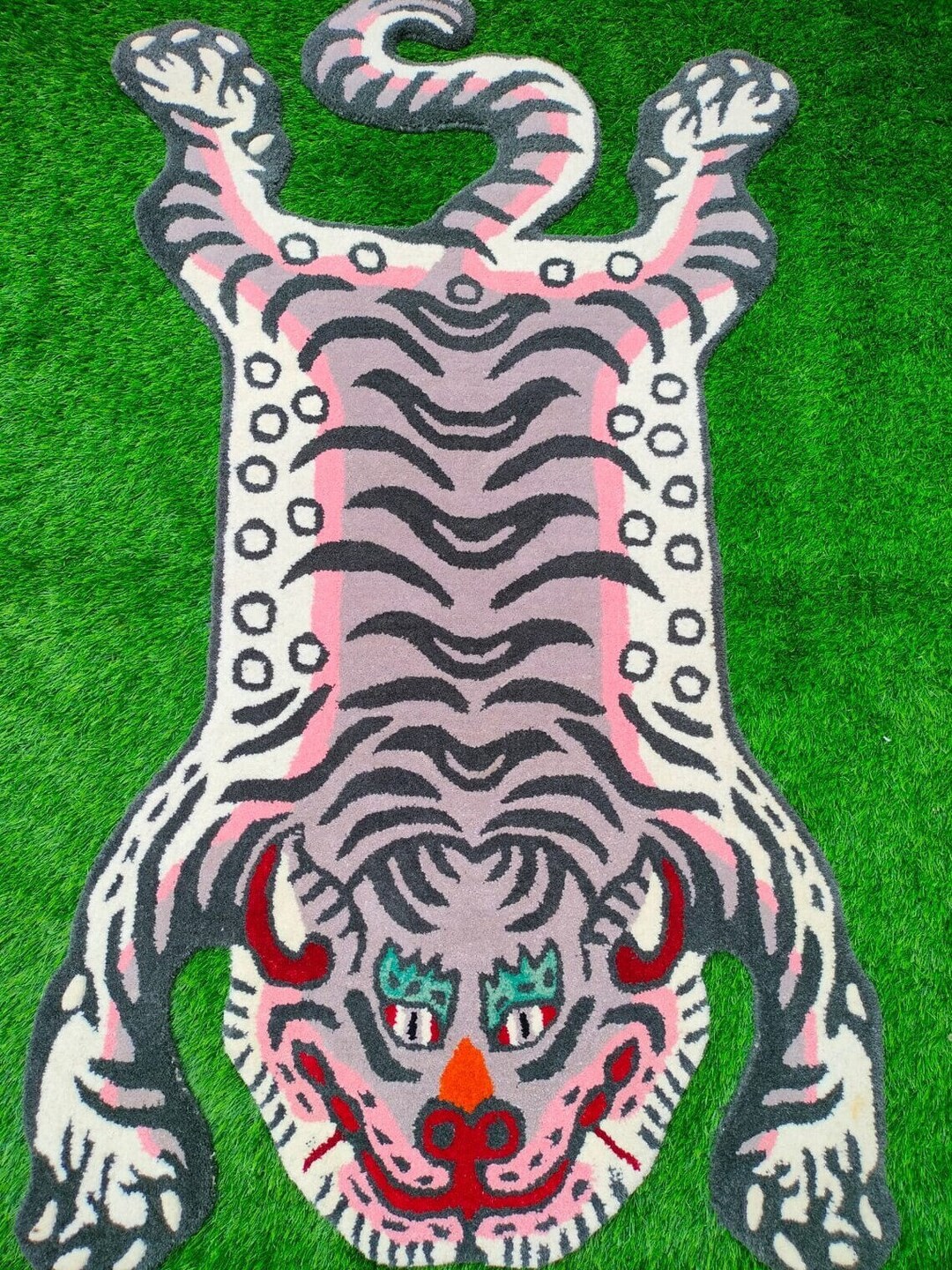 Tibetan Tiger Skin Rug 4x6 Feet Creative Pattern Carpet for Etsy