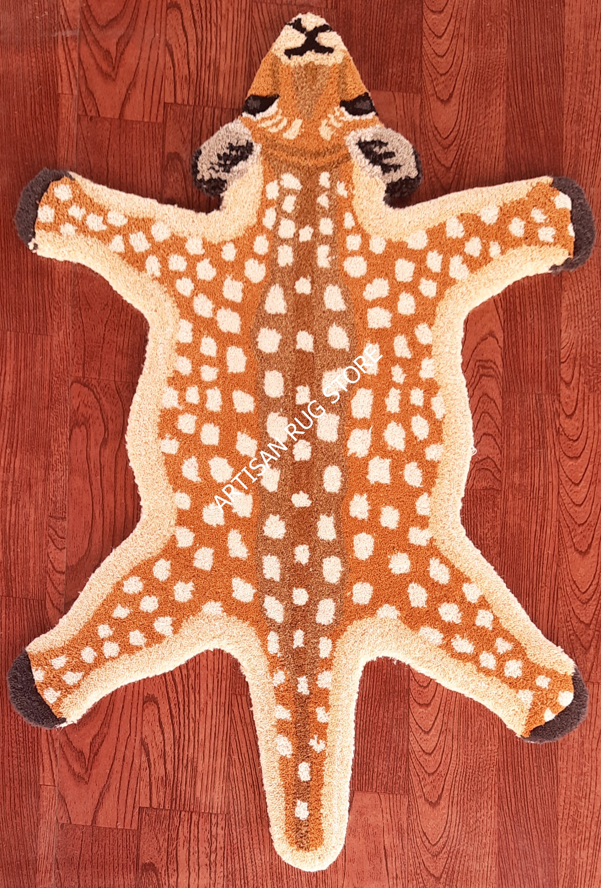Handmade Tufted Deer Skin Rug Animals Print Rug Kids Rug Etsy