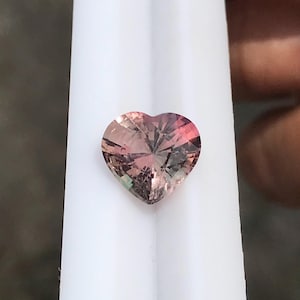 3.60Ct Bicolor Tourmaline Heart Shape Free Shipping
