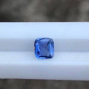 1.60Ct Blue Sapphire Unheated Ceylon  Cushion Loose Gemstone Free Shipping