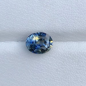1.67Ct  Bi Color Sapphire Parti Sapphire Oval Brilliant Cut Free Shipping