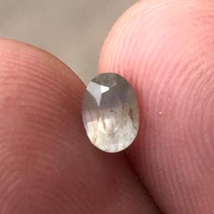 0.55Ct Silky Greenish Yellow Sapphire Milky Sapphire Opalescent Free Shipping