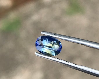 1.25Ct Bicolor Sapphire Oval Loose Sapphire Free Shipping
