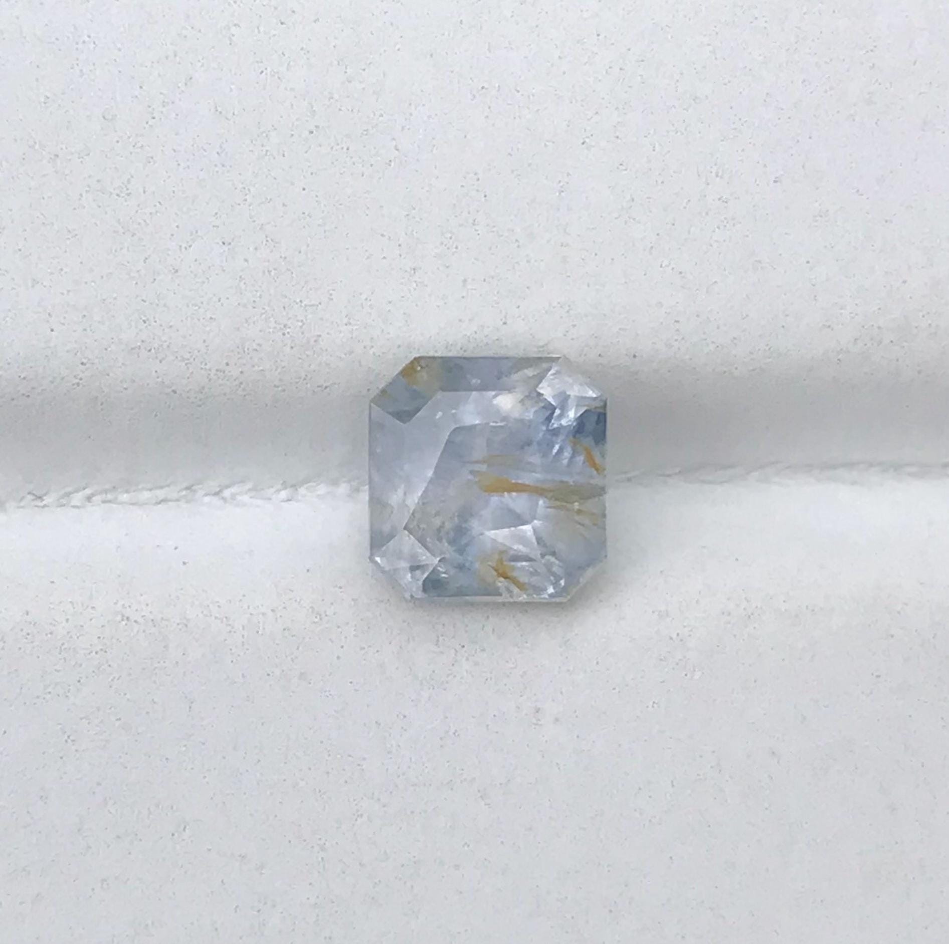 2.15Ct Unheated Pastel Blue Sapphire Ceylon Free Shipping