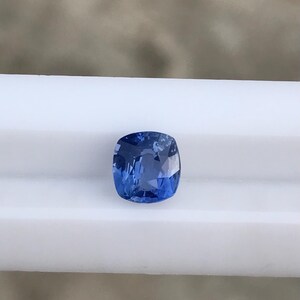 1.52Ct Intense Cornflower Blue Sapphire Ceylon Unheated Cushion Free Shipping