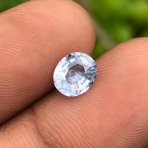 1.10Ct Pastel Blue Sapphire Good Luster Sapphire Free Shipping