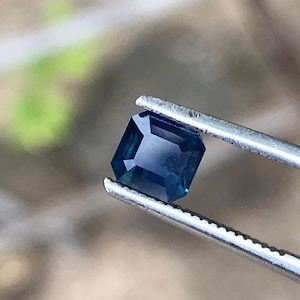 1.30Ct Greenish Blue Sapphire Octagon Cushion Madagascar Free Shipping