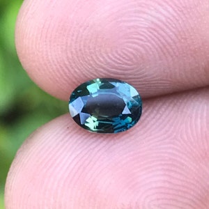 1.08Ct Teal Sapphire Unheated Free Shipping