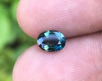 1.08Ct Teal Sapphire Unheated Free Shipping