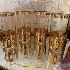Culver Antigua Glasses set of 4, Mid Century Glassware