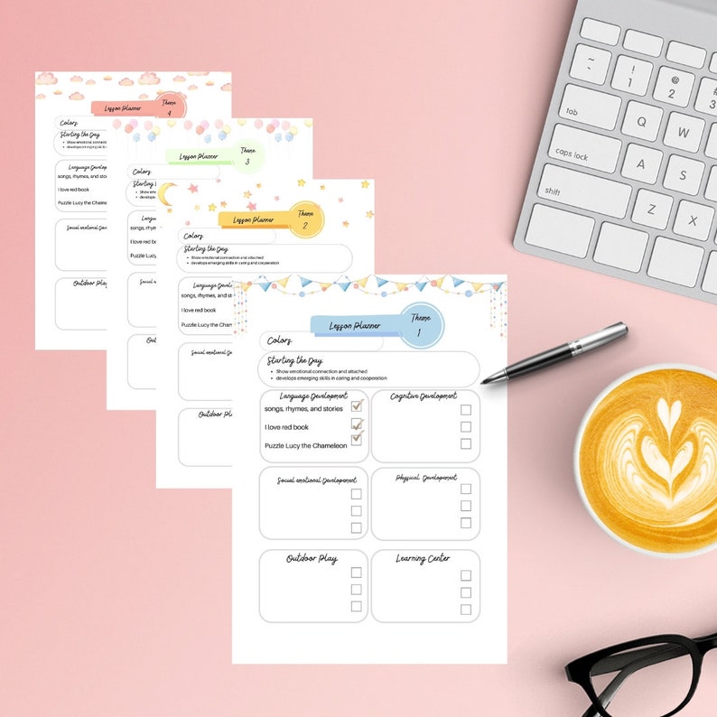Lesson Planner Templates, 4 Designs Included, Word Format, Canva ...