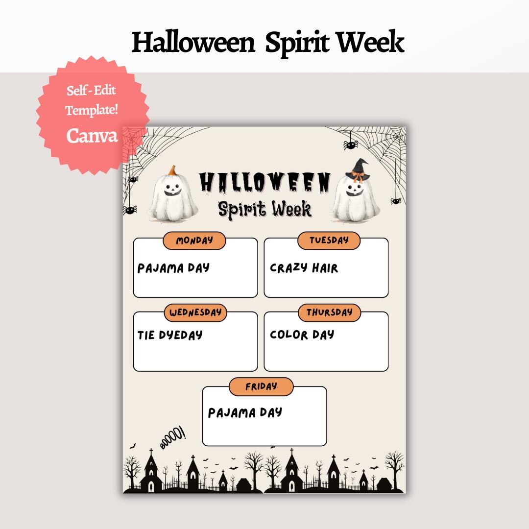 halloween-school-spirit-week-itinerary-schedule-daily-weekly-calendar